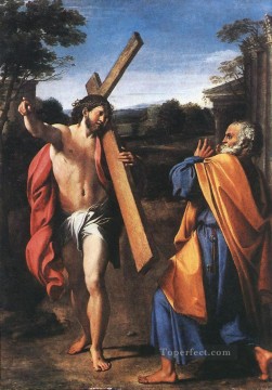 barroco Painting - Domine quo vadis Barroco Annibale Carracci